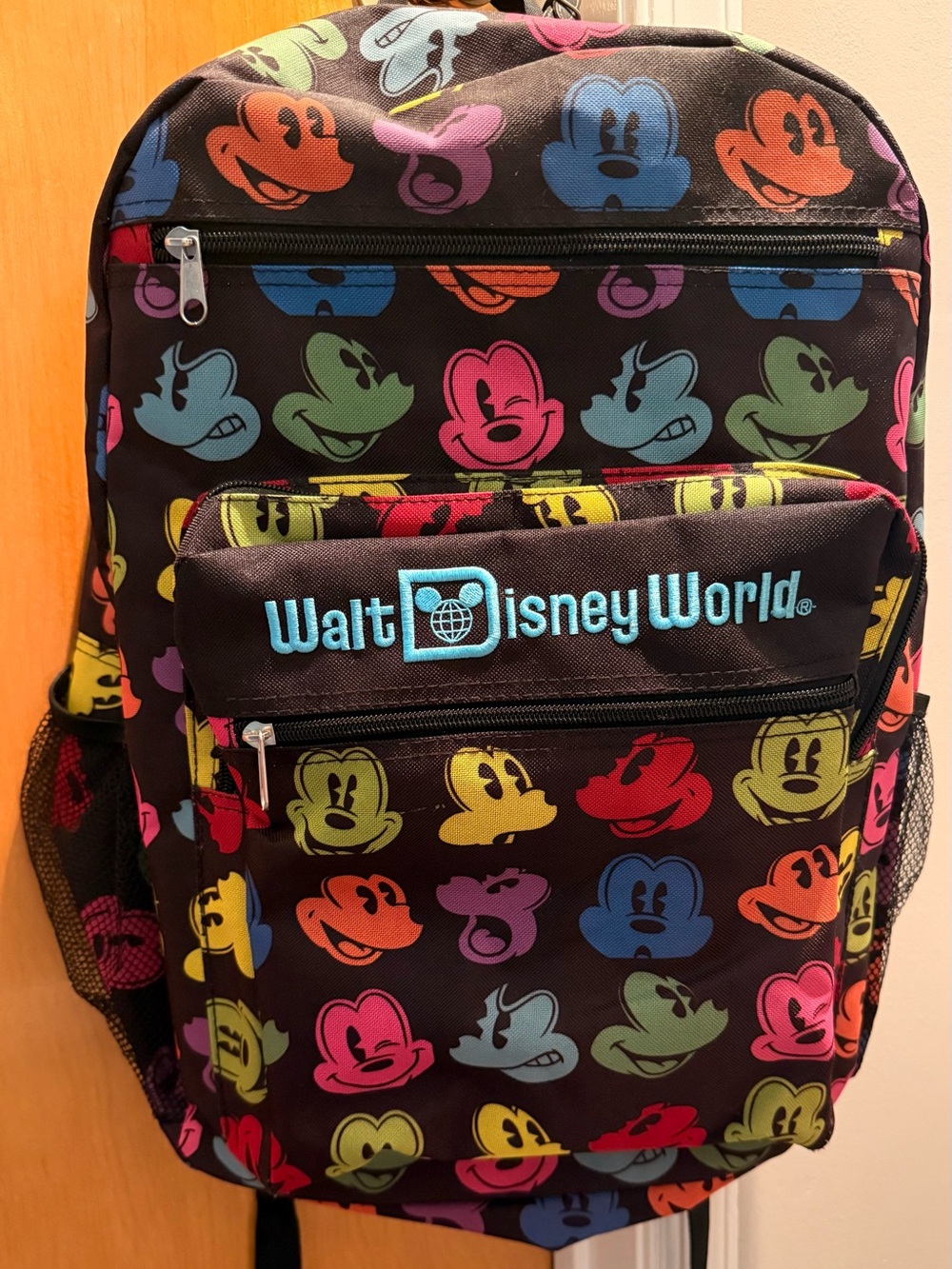 AuthenticDisney Black Satin-Look Backpack with Disney Parks Tag- never been used